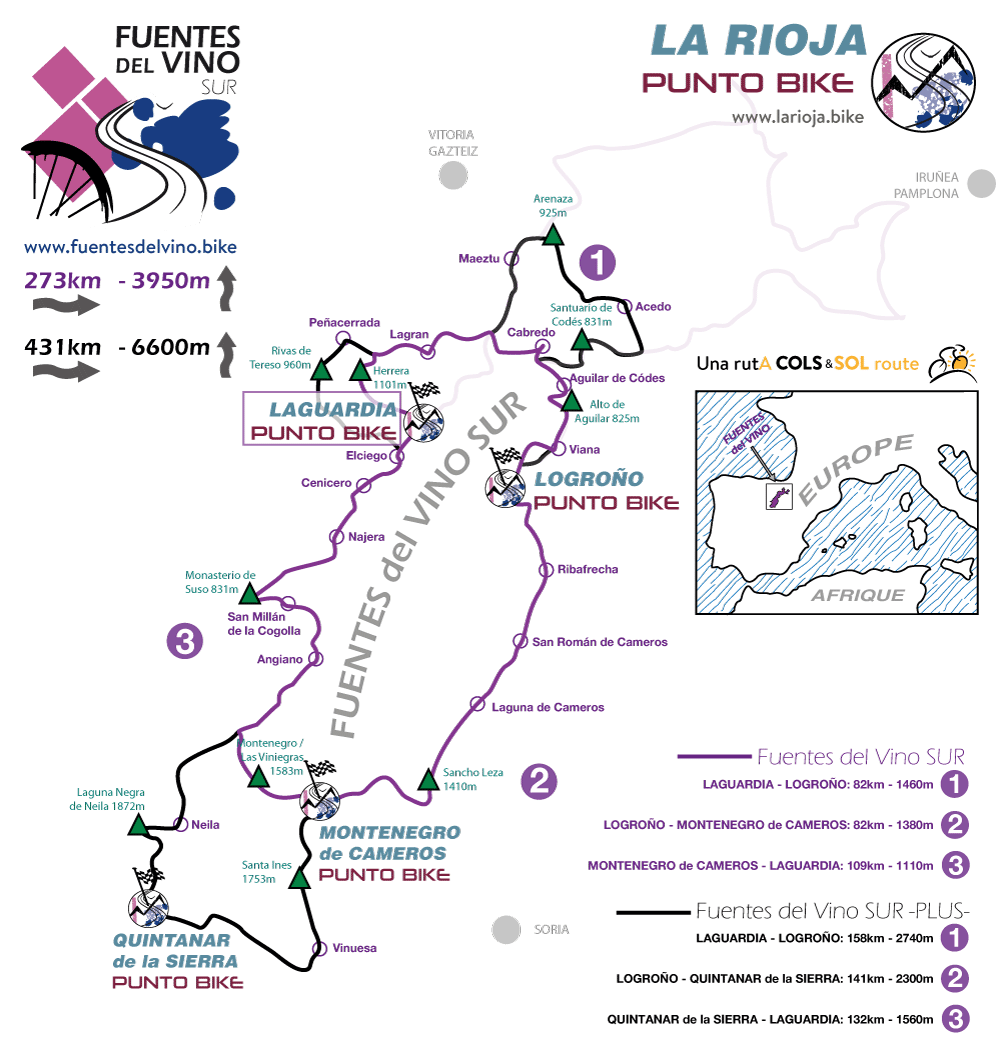 carte FUENTES del VINO