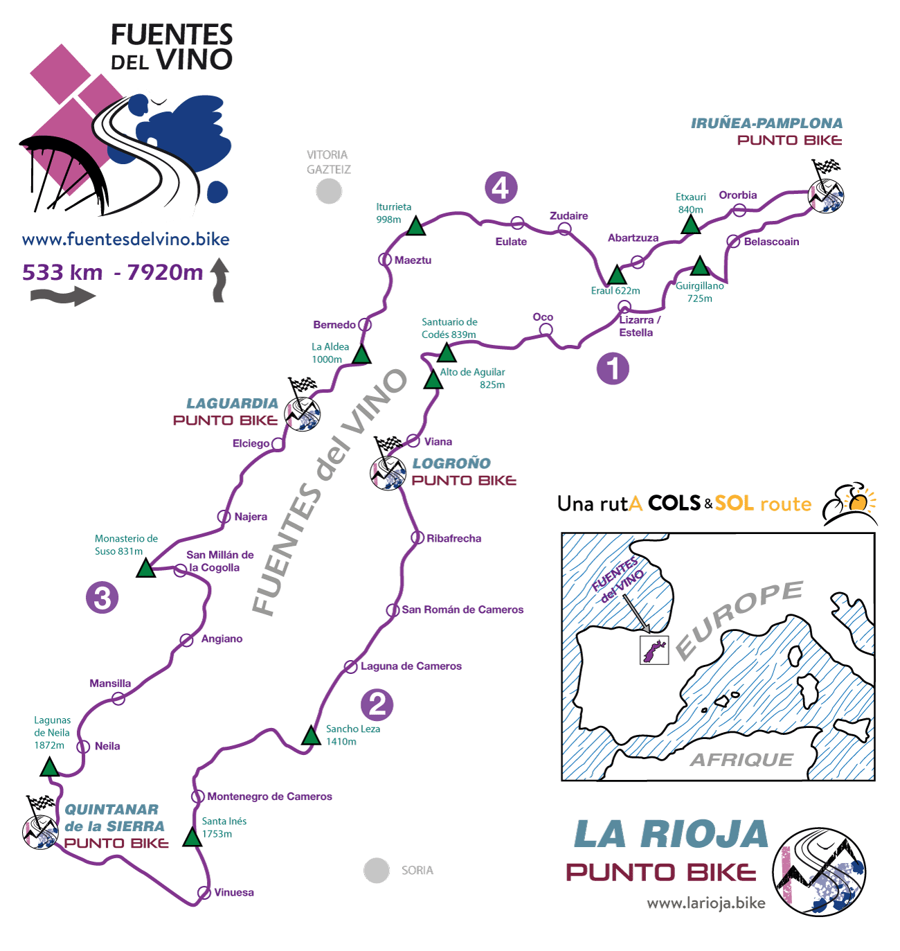 carte FUENTES del VINO